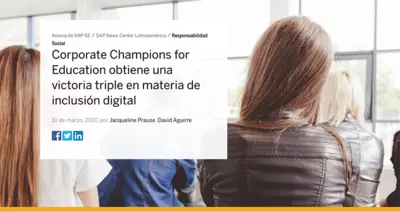 Corporate Champions for Education obtiene una victoria triple en materia de inclusión digital